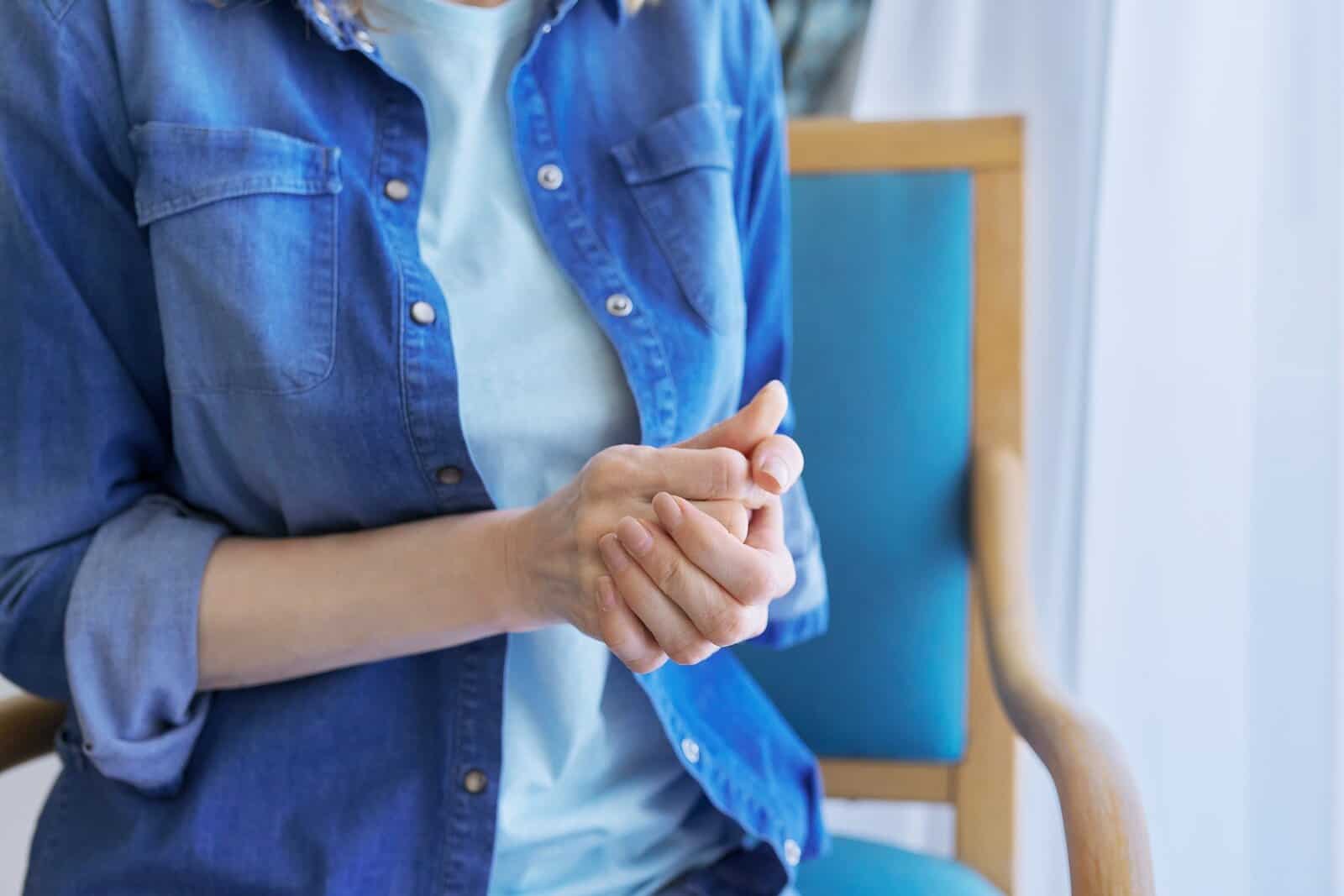 bigstock Close up Of Womans Hand Stres 417985294