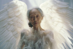 angel number 333 - old woman.