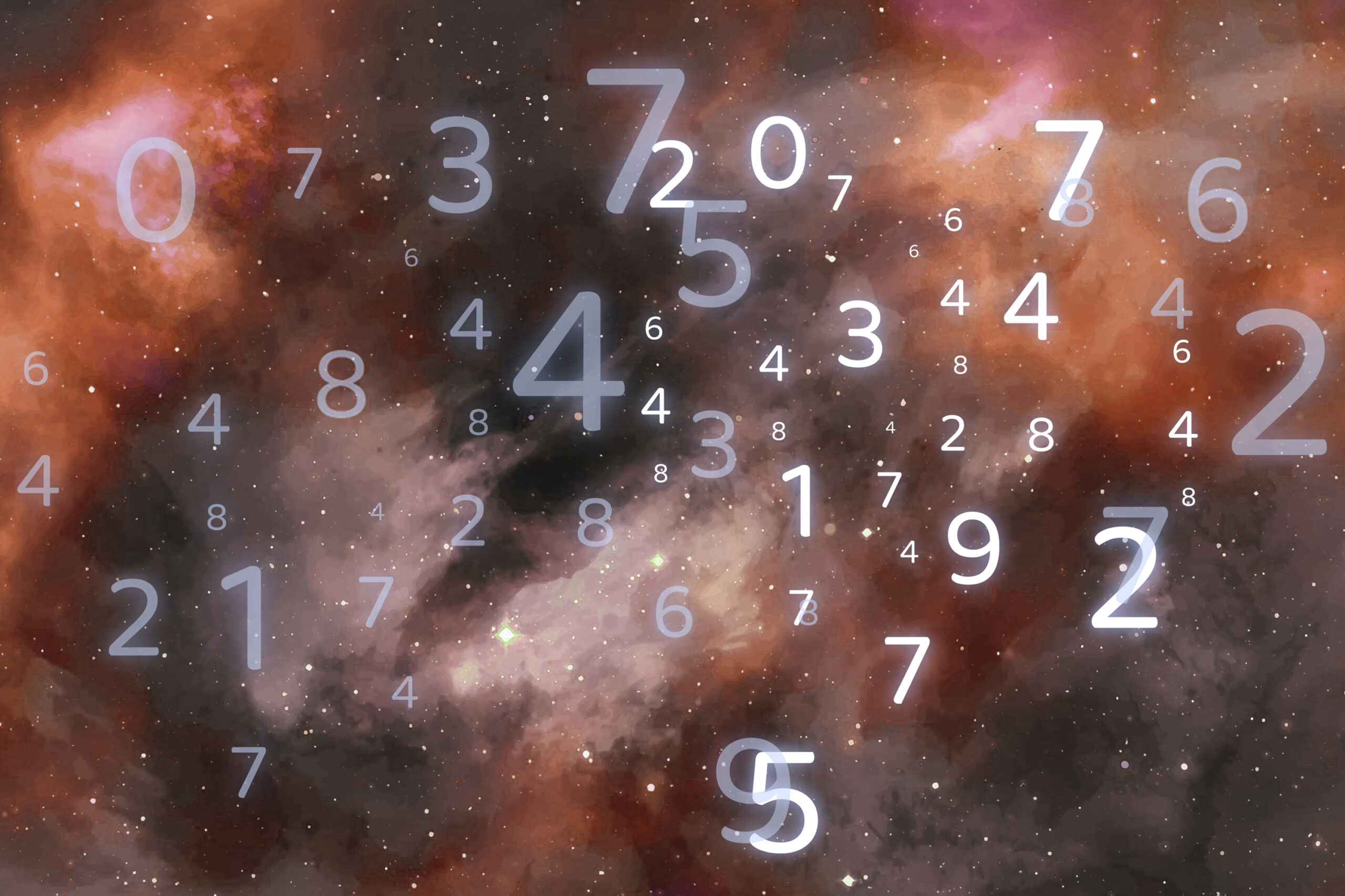 personal angel number - numerology concept composition.