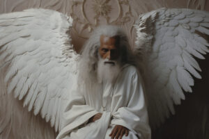  who is my guardian angel, portrait fantasy being with fairy core aesthetic.
