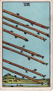 Tarot Card Meanings: All 78 Cards 30 Eight of Wands tarot card