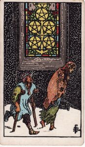 Tarot Card Meanings: All 78 Cards 69 Five of Pentacles tarot card