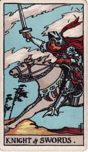 Tarot Card Meanings: All 78 Cards 62 Knight of Swords tarot card