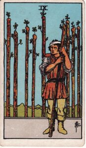 Tarot Card Meanings: All 78 Cards 31 Nine of Wands tarot card