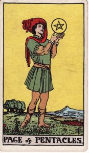 Tarot Card Meanings: All 78 Cards 75 Page of Pentacles tarot card