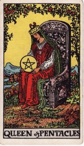 Tarot Card Meanings: All 78 Cards 77 Queen of Pentacles tarot card
