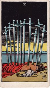 Tarot Card Meanings: All 78 Cards 60 Ten of Swords tarot card