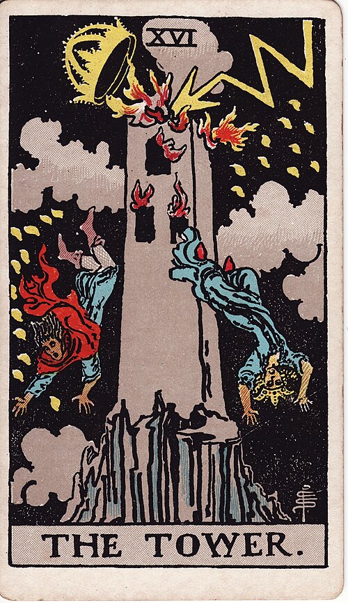 The Tower Tarot Card Meaning: Change, Love & Career 1 The Tower tarot card, illustrated by Pamela Colman Smith in the original Rider–Waite–Smith deck